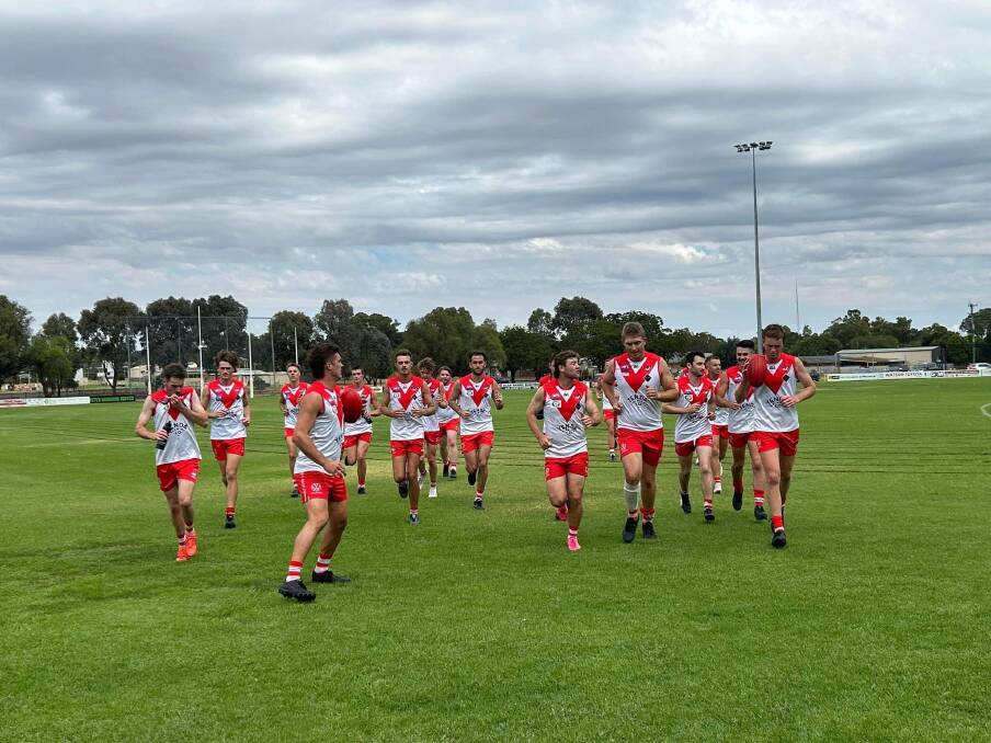 Griffith continued their preparations for round one with a good victory over Temora at Nixon Park. Picture from Griffith Swans