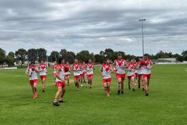 Griffith continued their preparations for round one with a good victory over Temora at Nixon Park. Picture from Griffith Swans