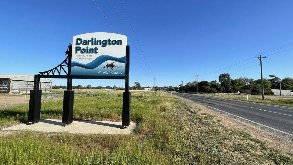 The names of several streets in the Young Street subdivision are expected to go on public exhibition soon, Pictured is the Darlington Point entrance sign on the Kidman Way. Picture file
