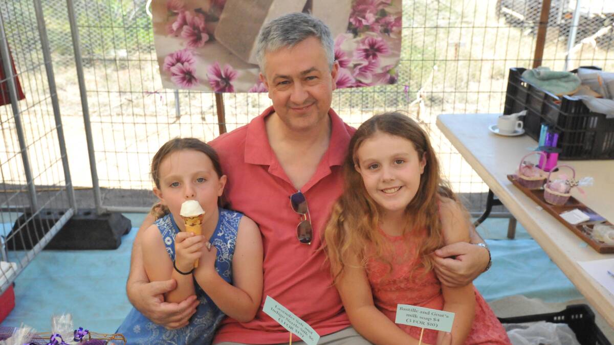 Ellie, Conor and Julia Cregam enjoy a day out at Binya.