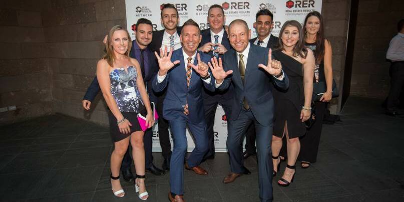 CELEBRATION: Team members from the Griffith Real Estate celebrate after being named Agency of the Year (Rural) in Melbourne recently. Picture: Supplied