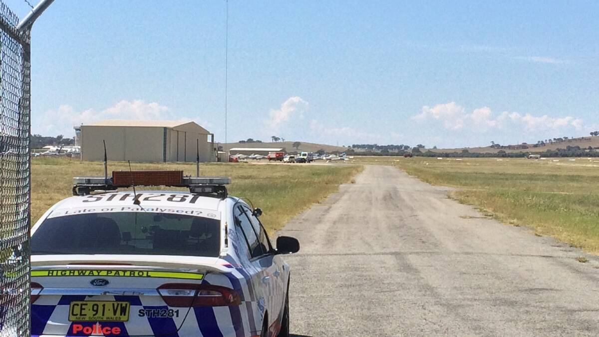 Emergency services are at Wagga airport as a plane prepares to make an emergency landing.
