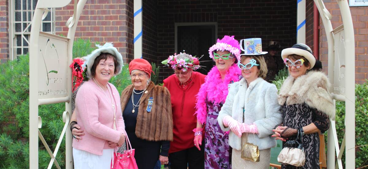 CWA CELEBRTION: Lesley Higgins, Marj Evans, Coralie Gandy, Kerrie Brill, Val Centofanti and Heather Peters get into the party spirit.