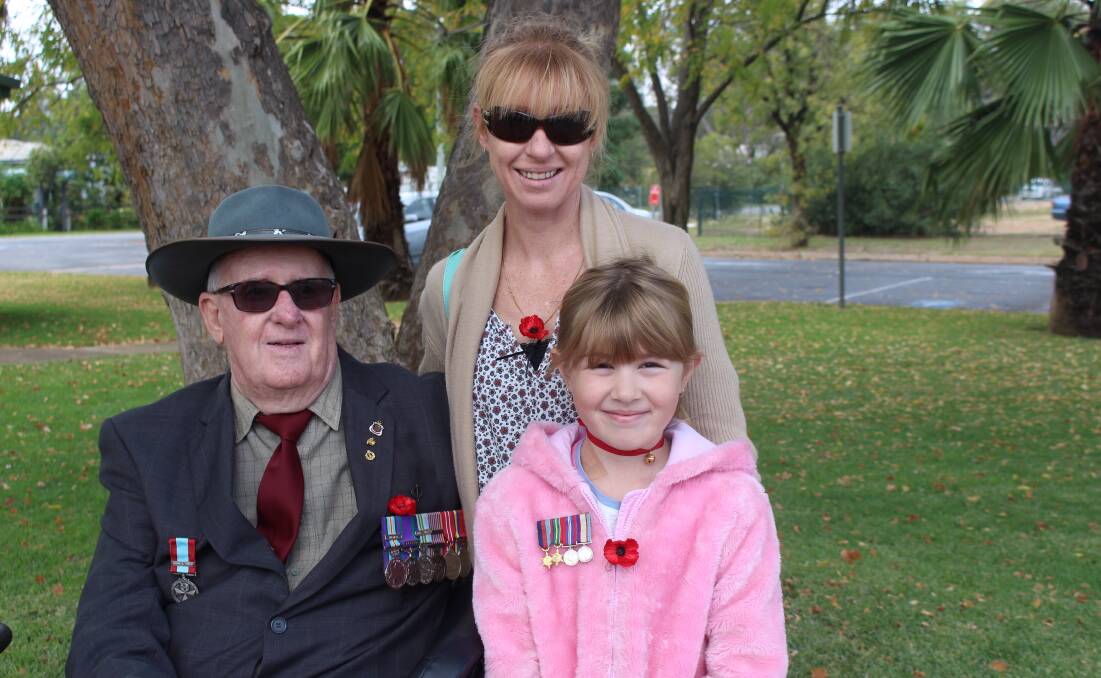 BATTLE: Fred Smith with daughter Belinda, and granddaughter Bethany, 7.
