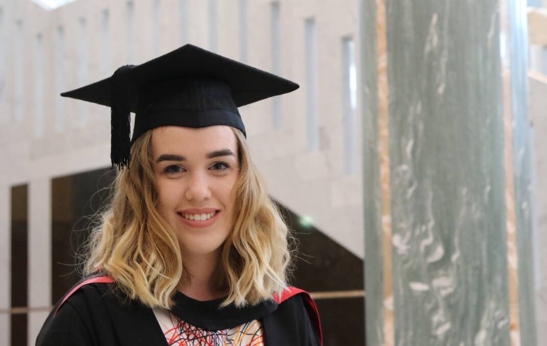 FUTURE LEADER: Annica Mott graduated from the University of Canberra recently. 