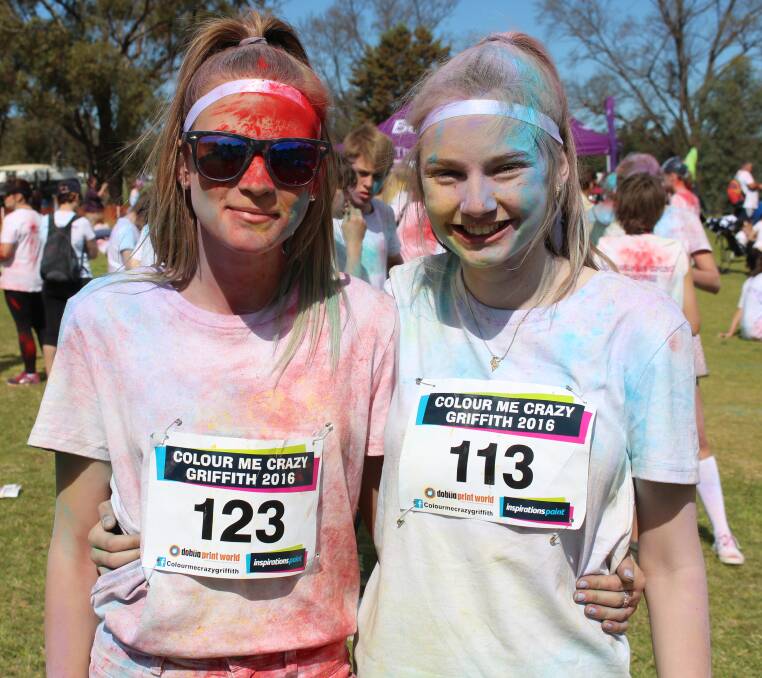 TOP EFFORT: Jasmine Cecchini, 14, and Reba Curran, 14, completed the event together.