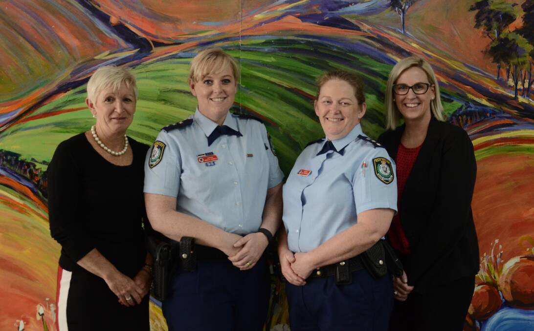 WOMEN IN BLUE: Supporting and encouraging the careers of women in the police force are local inspiration Tracey Morris, Inspector Angela Burnell, Inspector Kim Traynor and Sergeant  Kristie Ryan.