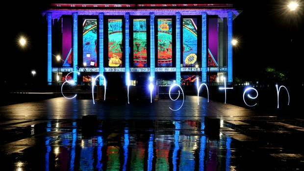 The Enlighten Festival is back with a bang, lighting the nation's capital in neon technicolour