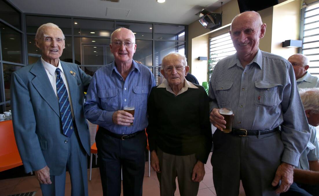 FAREWELL: The Griffith Rotary Club thanks Roy Stacy, Len Sexton, Eric Ziliotto and Joe Cudmore. Picture: Anthony Stipo.