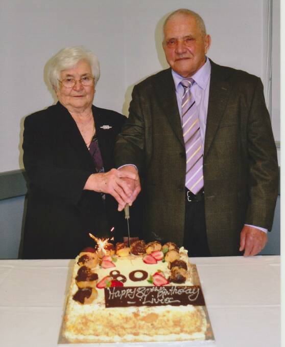 LIFE TOGETHER: Ilva and Livio at Mr Andrighetto's 80th birthday celebrations. Picture: Supplied.