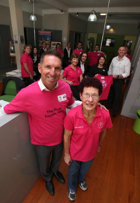 PINK UP GRIFFITH: Tony Santolin and Margaret Moore want to turn Griffith pink to raise awareness and support for breast cancer sufferers. Picture: Anthony Stipo