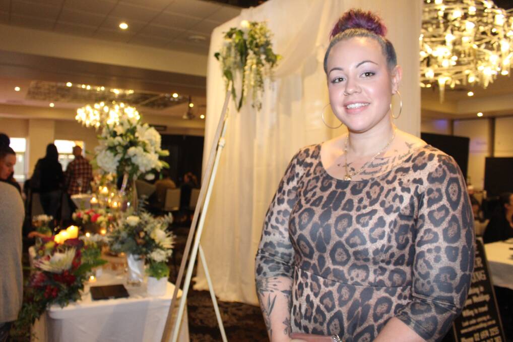 BRIDE-TO-BE: Stephanie Brook at the Griffith Exies Wedding Expo on Sunday, she says the details involved in planning a wedding are at times overwhelming. PHOTO: Hannah Higgins.
