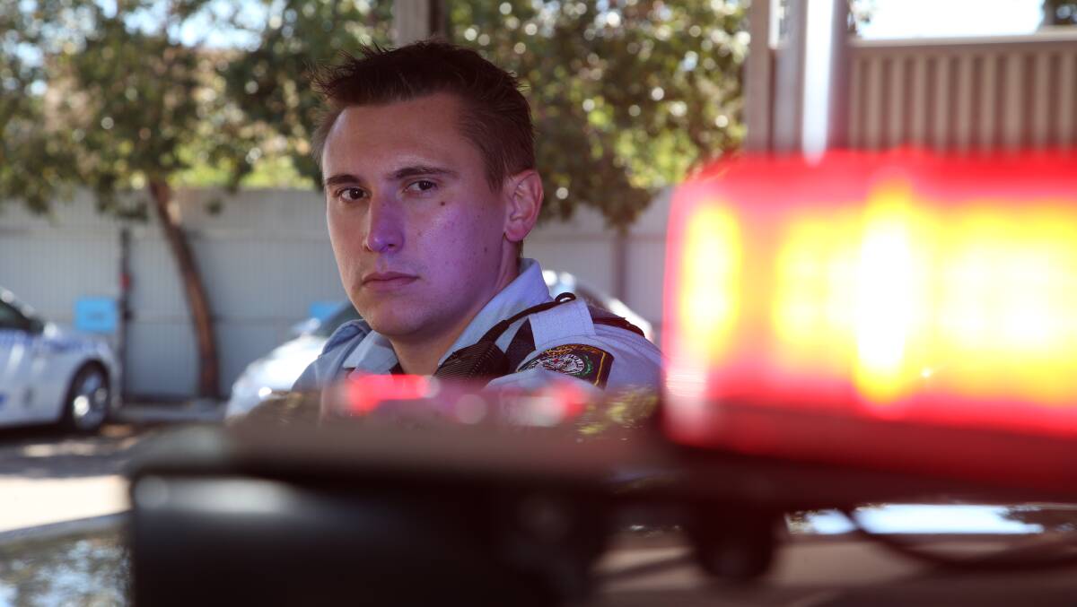 RANDOM DRUG TESTING TO CONTINUE: Griffith LAC Highway Patrol's senior constable Benjamin Rice. Police say random drug testing means anyone, at any time could be subjected to a test.