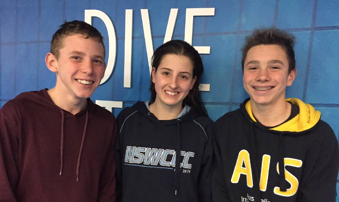 SWIMMING SUPERSTARS: Zaine Della Franca, Sienna Donadel and Wil Donaldson collected personal bests.
