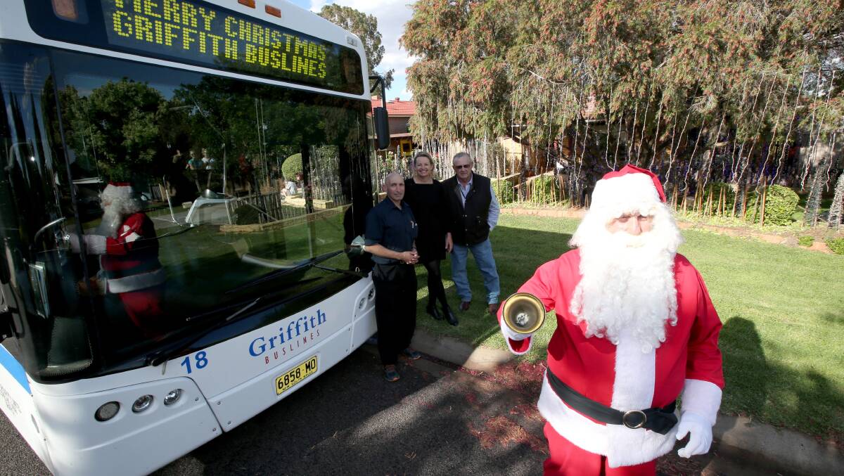 SPECIAL GUEST: Santa will be paying visits to griffith, where you can 'snap a selfie' on Banna Avenue, and give him a wish or two. PHOTO: Anthony Stipo.