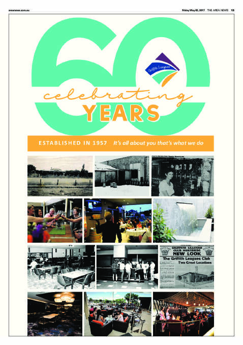 Click on this image to view the electronic flipbook of the Griffith Leagues Club 60th anniversary and renovations advertising feature.