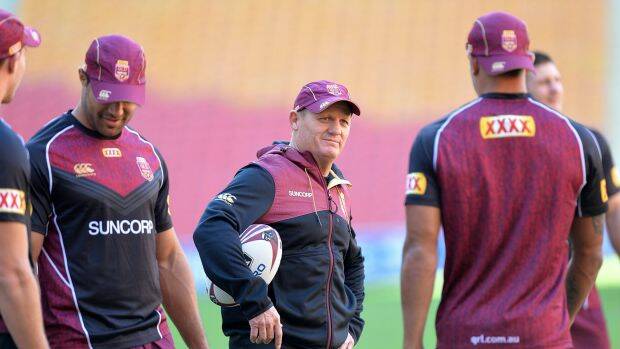 Sweating the big decisions: Queensland coach Kevin Walters at a Maroons training session. Photo: Getty Images
