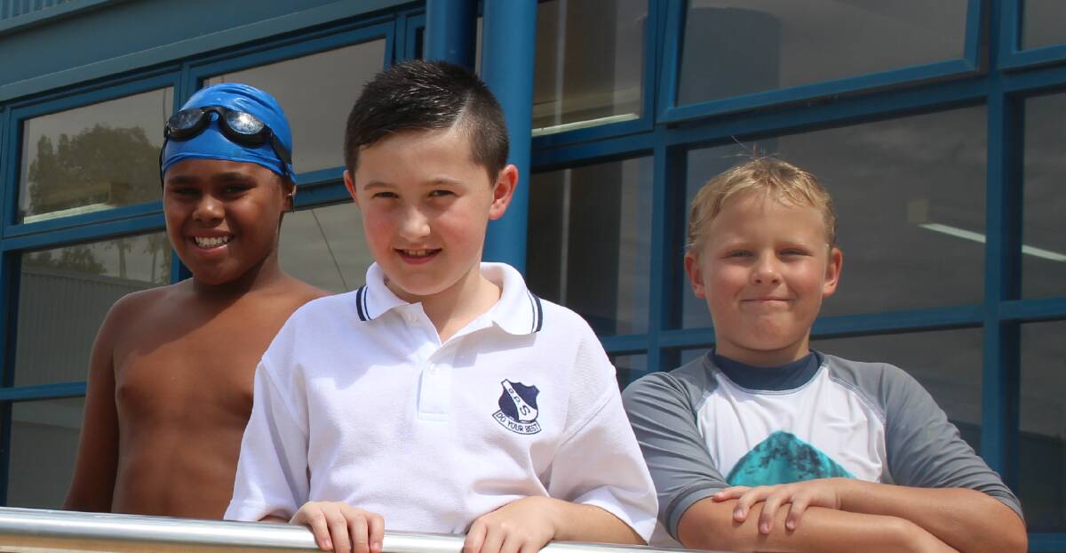 Jesse Ratu, Jet Smith and Jake Rand from Griffith Public School.