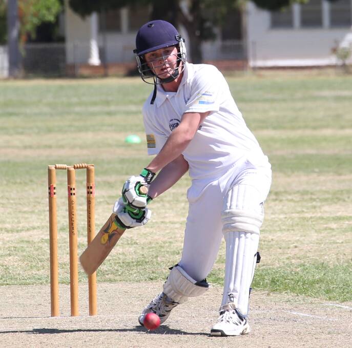 IN THE ZONE: Coleambally's Jack Weymouth-Smith was one of few batsmen who were able to put runs on the board. Picture: Anthony Stipo