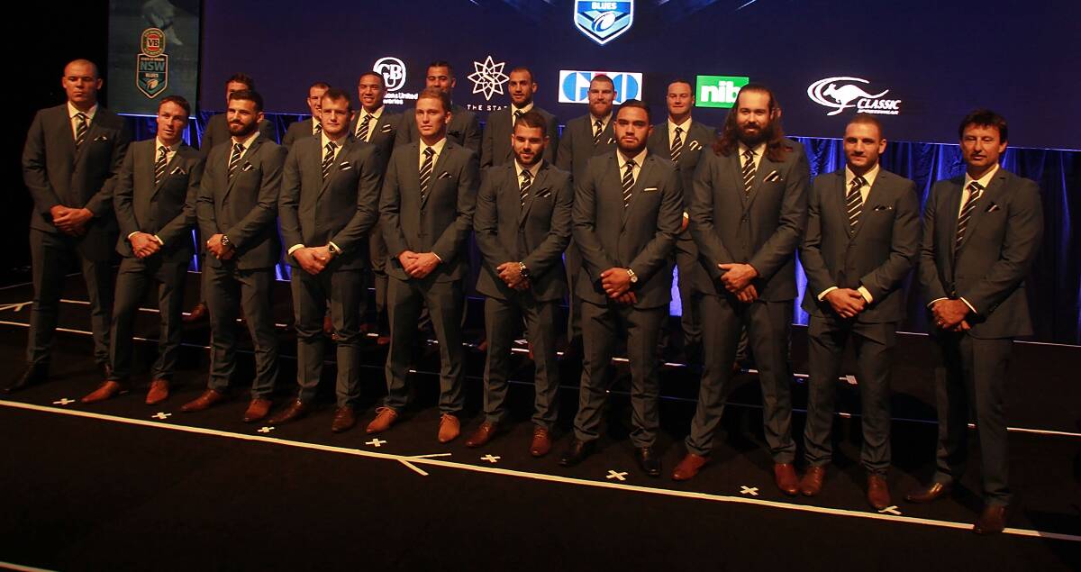 NAMED: The NSW State of Origin squad for game one at the team announcement on Monday in Sydney. 
Picture: Ben Rushton