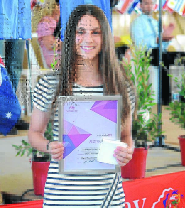 HONOURED: Eliza Ammendolia took out the Junior Sportsperson of the Year and Overall Sportsperson of the Year awards on Australia Day. Picture: Wendy Simpkin