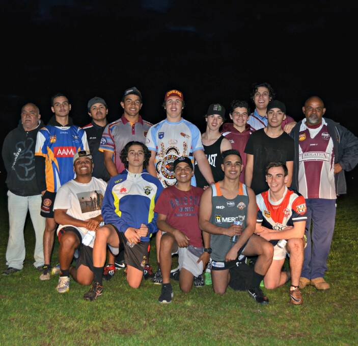 READY TO RIP IN: The Frogs Hollow Yindyamarra Sporting Association Griffith under 17s side to compete at the 2016 Koori Knockout. Picture: Ben Jaffrey