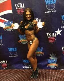 EXCELLING: Franca Trimboli at the Natural Olympia World Championships in Las Vegas. Picture: Supplied