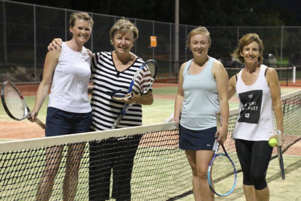 BATTLE: Bec Byrne and Lydia Dal Broi of Kerber and Lizzy Star and Anita Tovo of Williams. PHOTO: Supplied
