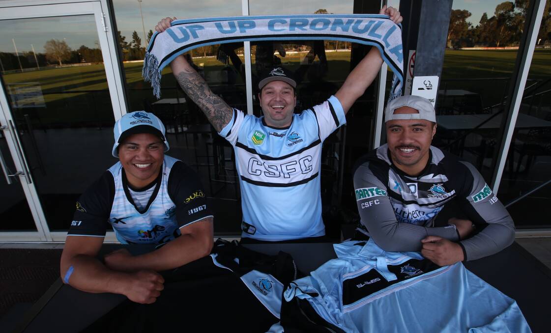 BACKING OUR BOY: Viliami Ngu, Tim Rice and Kose Lelei show their support for Andrew Fifita. Picture: Anthony Stipo