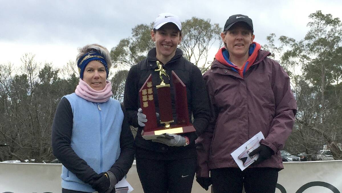 ENDURANCE: Winner of the women's event Nicole Restagno with second-placed Belinda Owers (right) and third-placed Teresa Burgess. Picture: Supplied        