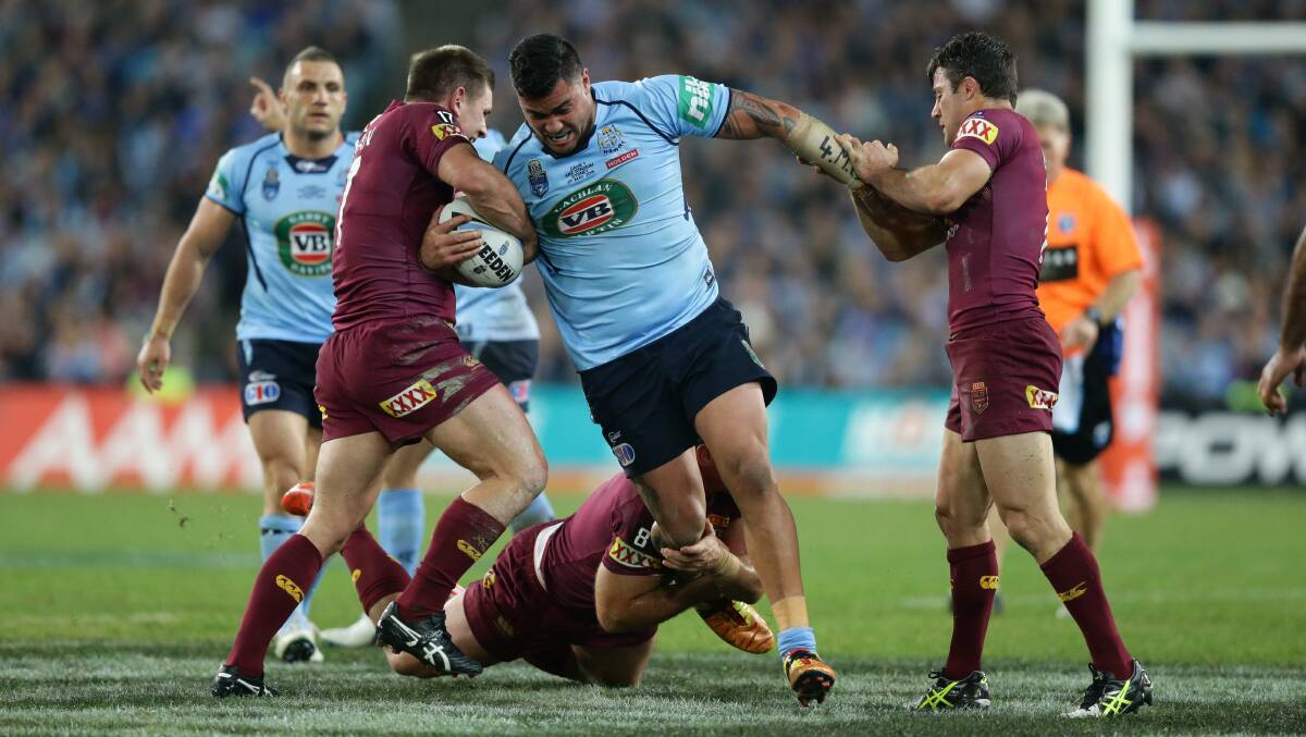 IN THE SQUAD: Andrew Fifita in action for the NSW Blues in last year's opener. Picture: Jonathan Carroll