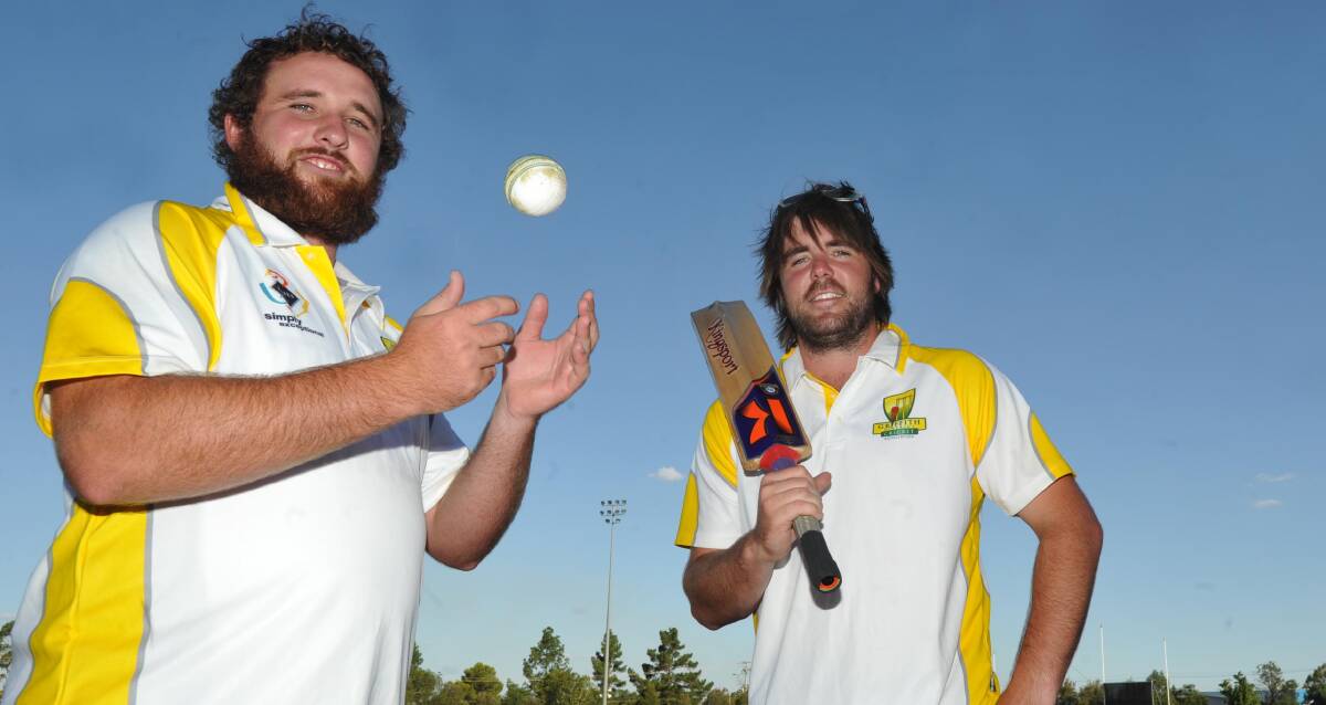 TIME TO SHINE: Marc Tucker and Haydn Pascoe can't wait to get out onto the field on Thursday. Picture: Ben Jaffrey