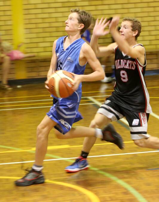 SPEED: Griffith's Jack Gilbert sets up for a lay-up.