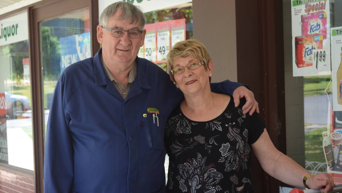 CALLING STUMPS: Brian and Helen Kelly will retire at the end of November, bringing to end 46 years as owners of Kelly's Supermarket. Picture: Ben Jaffrey.
