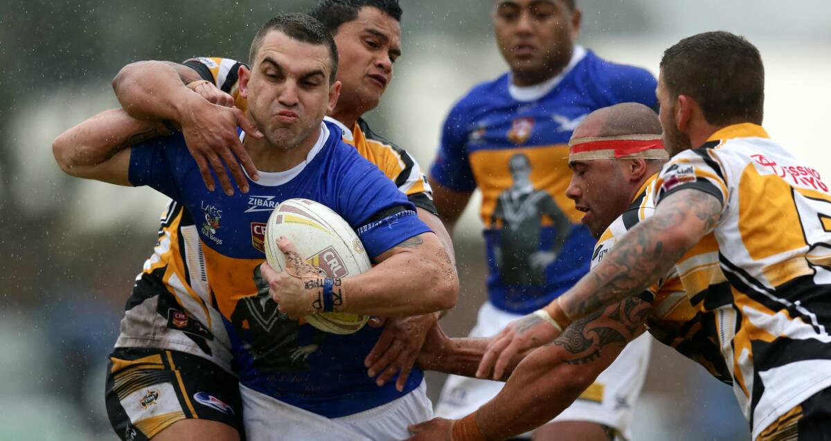 IN FORM: Griffith-raised Josh Charles playing for the Lakes United Seagulls in the Newcastle rugby league competition. Picture: Newcastle Herald