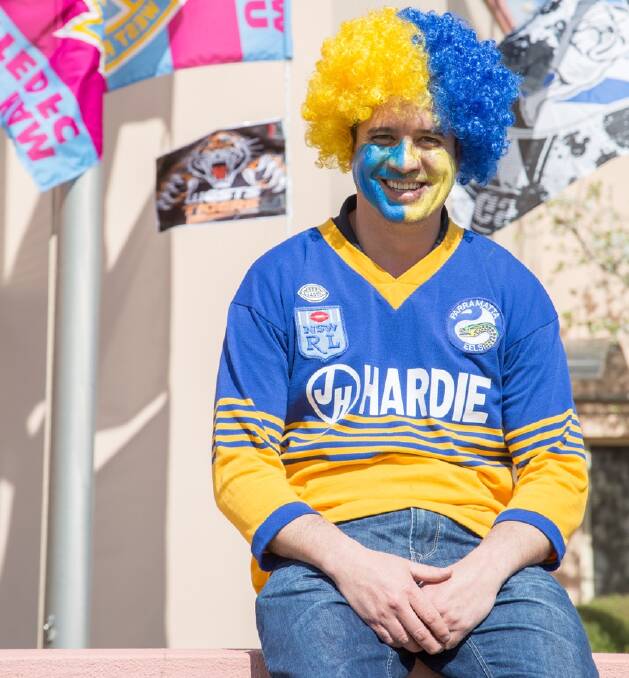 FOR A GOOD CAUSE: $440 was raised just to see Carl Russell (pictured) wear Parramatta colours for the day. Picture: Supplied.