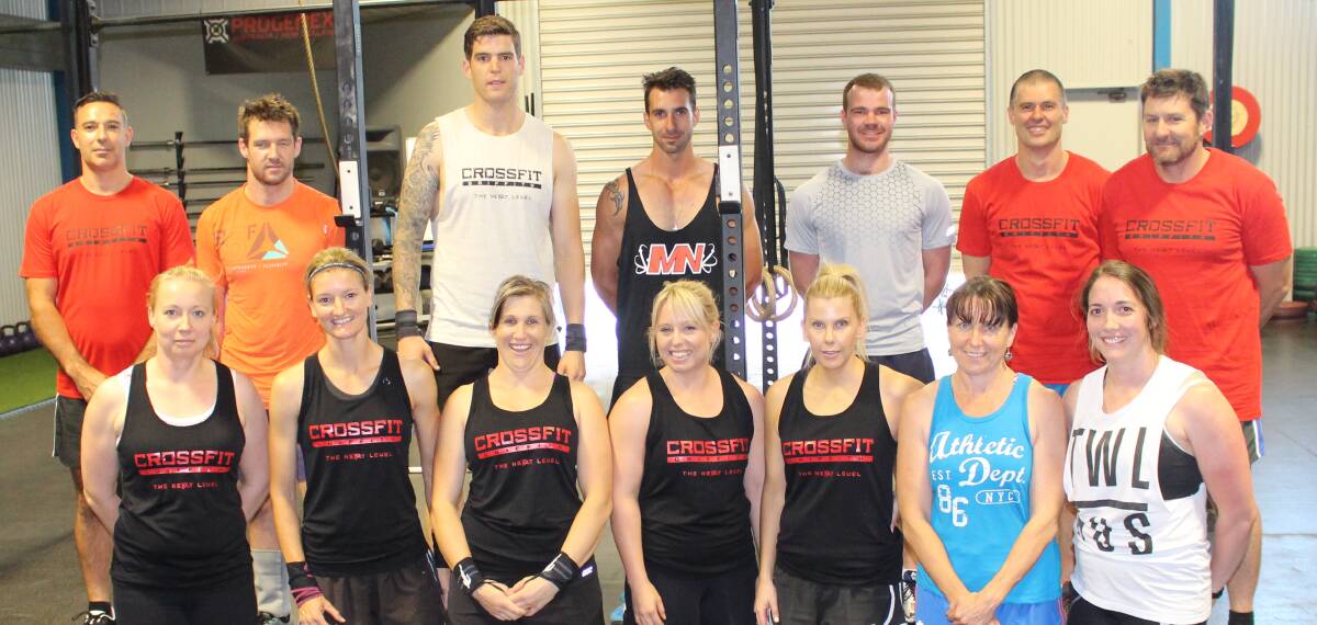 PUMPED: Members of CrossFit Griffith prepare for the Albury-Wodonga CrossFit Invitational. Picture: Riley Krause.