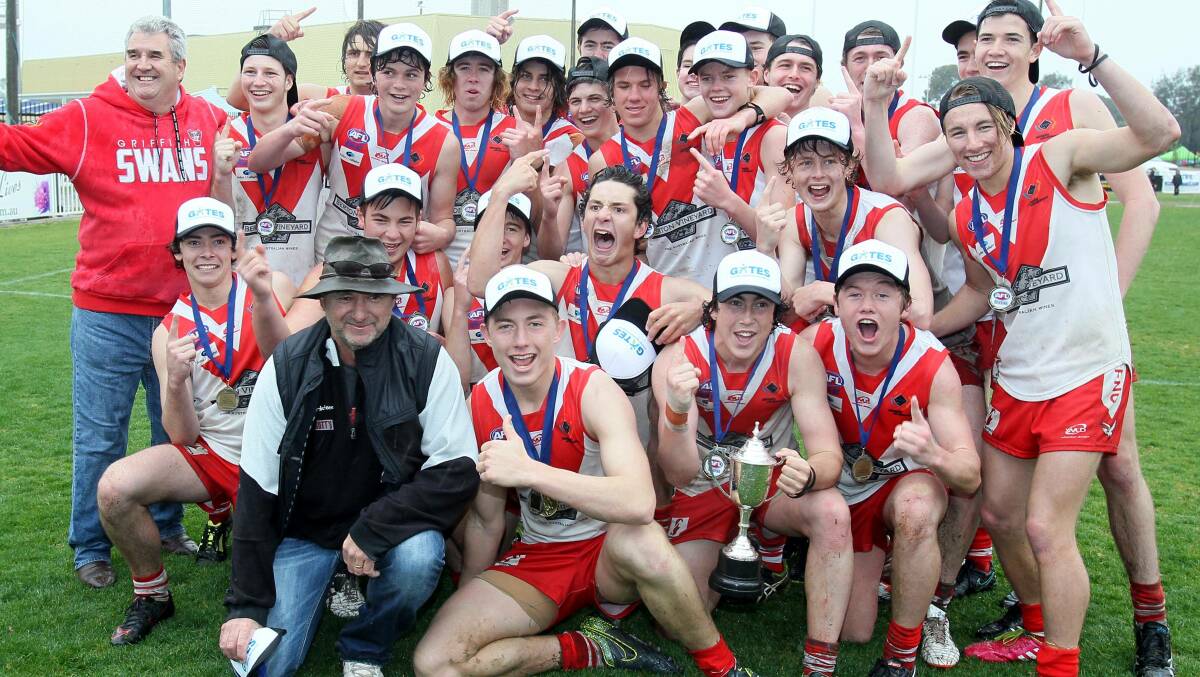 Griffith's premiership-winning under 17s team. Picture: Laura Hardwick