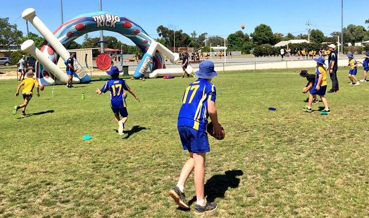 Barellan's small schools football and netball day, with students from schools around the area attending Barellan Sportsground