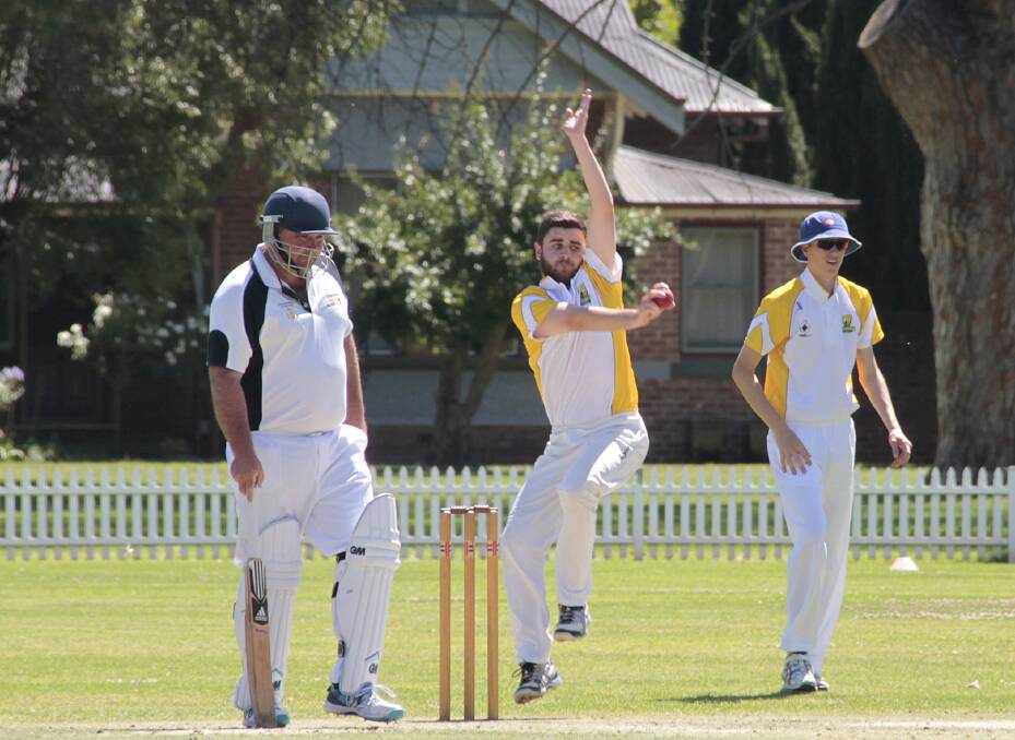 KEY PLAYER: Griffith's Matt Peruzzi picked up four wickets which helped bring the O'Farrell Cup back to Griffith. PHOTO: Kelly Manwaring