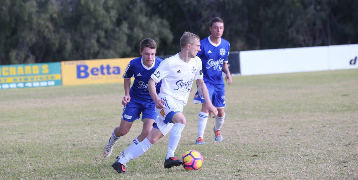 OFF TO SYDNEY: Hanwood Whites' Kyle Greaves playing against Hanwood Blue last weekend will be apart of the side for the Bill Cullinan Cup semi-final. PHOTO: Anthony Stipo