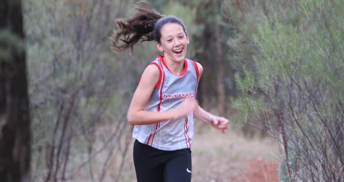 FASTEST FEMALE: Isabella Salmon took a break from netball for a fine 2nd place at Feral Joggers on Saturday. PHOTO: Anthony Stipo