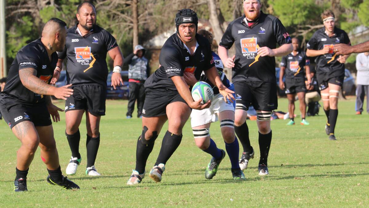 Chris Latu in action for the Blacks earlier in the season.