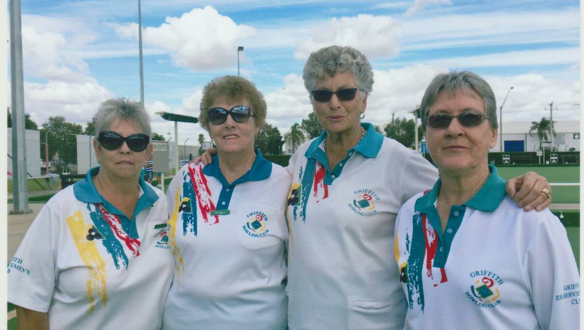WINNERS: Judie Saddler, Pat Betts, Gwen Vearing and Clare Brown took out the Fours Championship. PHOTO: Supplied