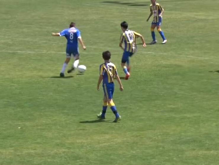 WINNING GOAL: Ryan Zanatta scored a goal of the highest quality to get Hanwood the golden goal victory over Hornsby RSL.
