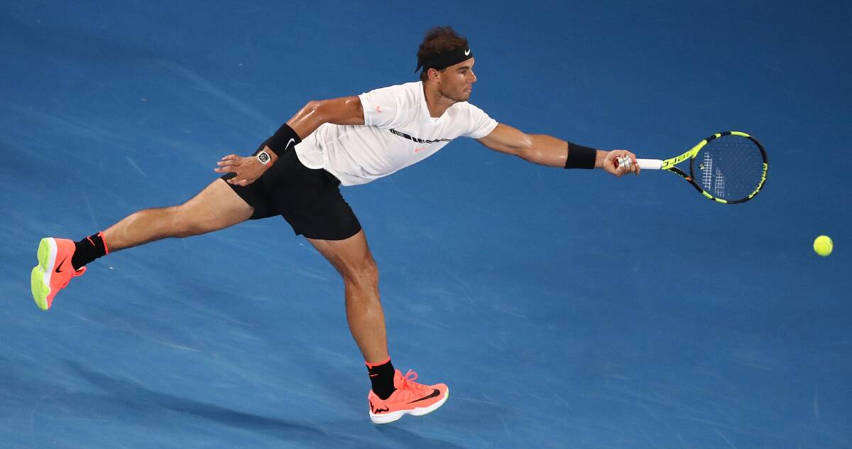 QUALITY: Rafeal Nadal has turned back the clock with an outstanding performance during his round of 16 match against Frenchman Gael Monfils. PHOTO: Getty Images / Scott Barbour