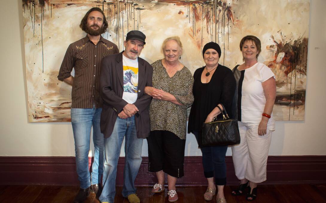 CREATIVE: Derek Motion with artists Jack Randell, Jo Southorn, Kerri Weymouth and WRA Chair Margaret Couch at Willandra Three Rivers.