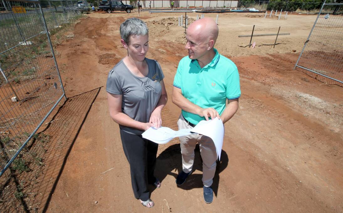 UPGRADE: Ningana INC. CEO Fiona Durham and Adrian Piccoli at the site of the new group home. Picture: Anthony Stipo.
