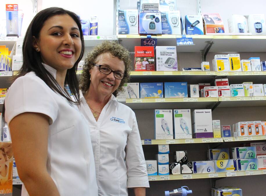 ALWAYS LEARNING: Laura Tomarchio and Val O'Meara from East Griffith Pharmacy are two of the health care professionals undergoing the diabetes education course. 