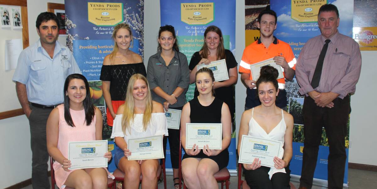 DESERVING: The 2016 recipients of the Country Education Fund were presented with their certificates at a presentation night. Picture: Riley Krause. 